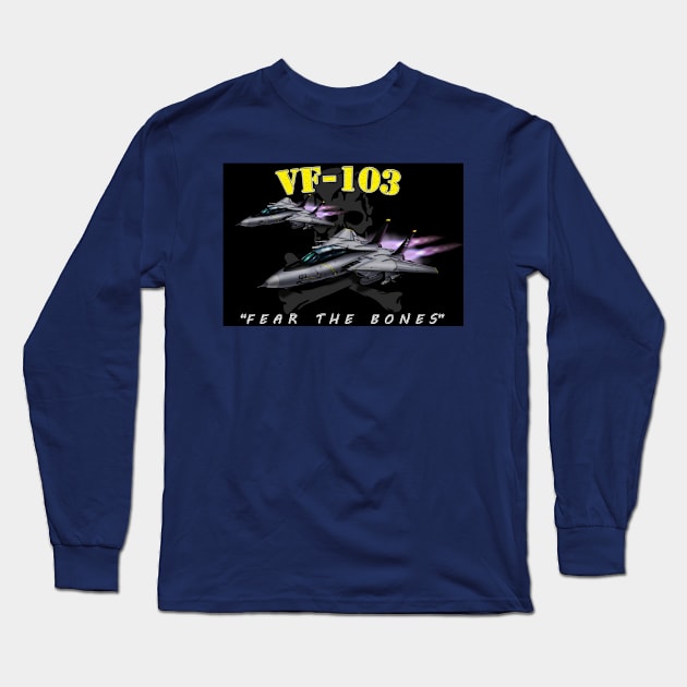 VF-103 Squadron Tee Long Sleeve T-Shirt by Oswald's Oddities